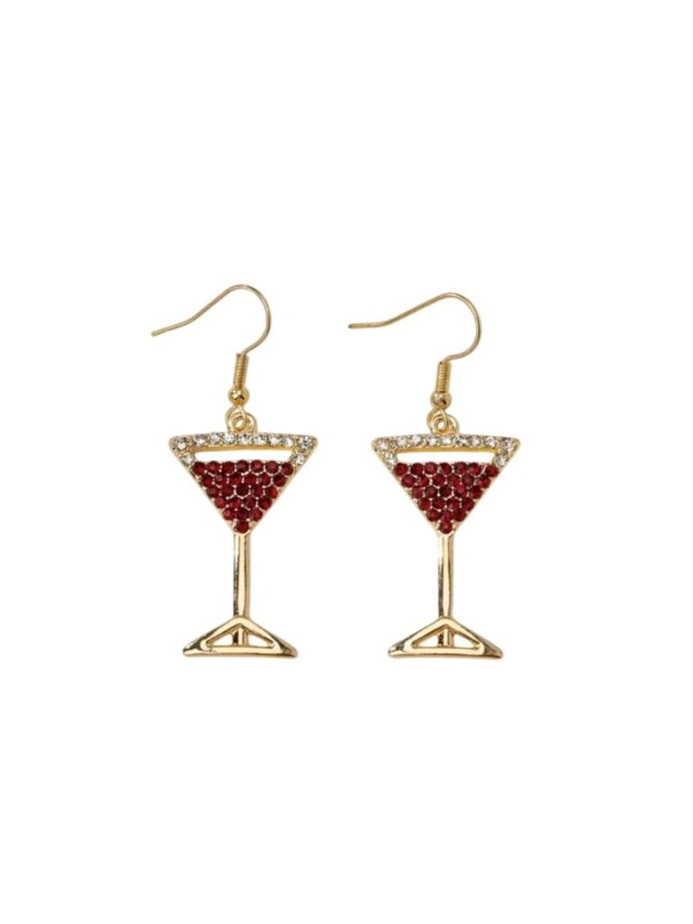 ESPRESSO MARTINI Jeweled Cocktail Night Cap Drop Earrings NEW